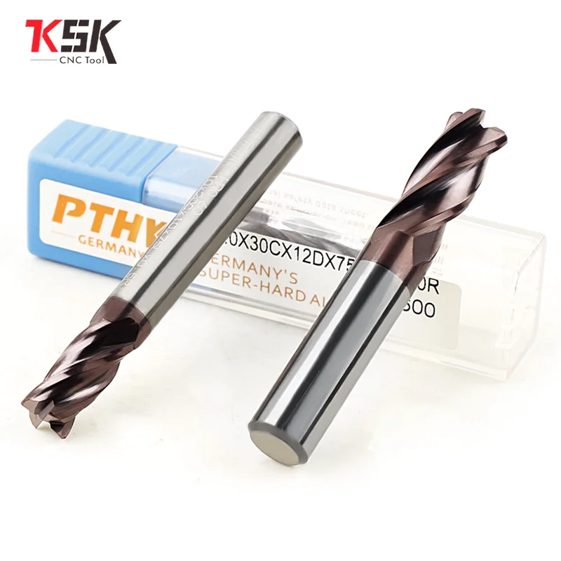 CNC Carbide รอบจมูก Mills 4ขลุ่ย1R0.1 2R0.1 12R3ทังสเตนเครื่องตัดเครื่องมือ CNC Router Bits HRC60 mill