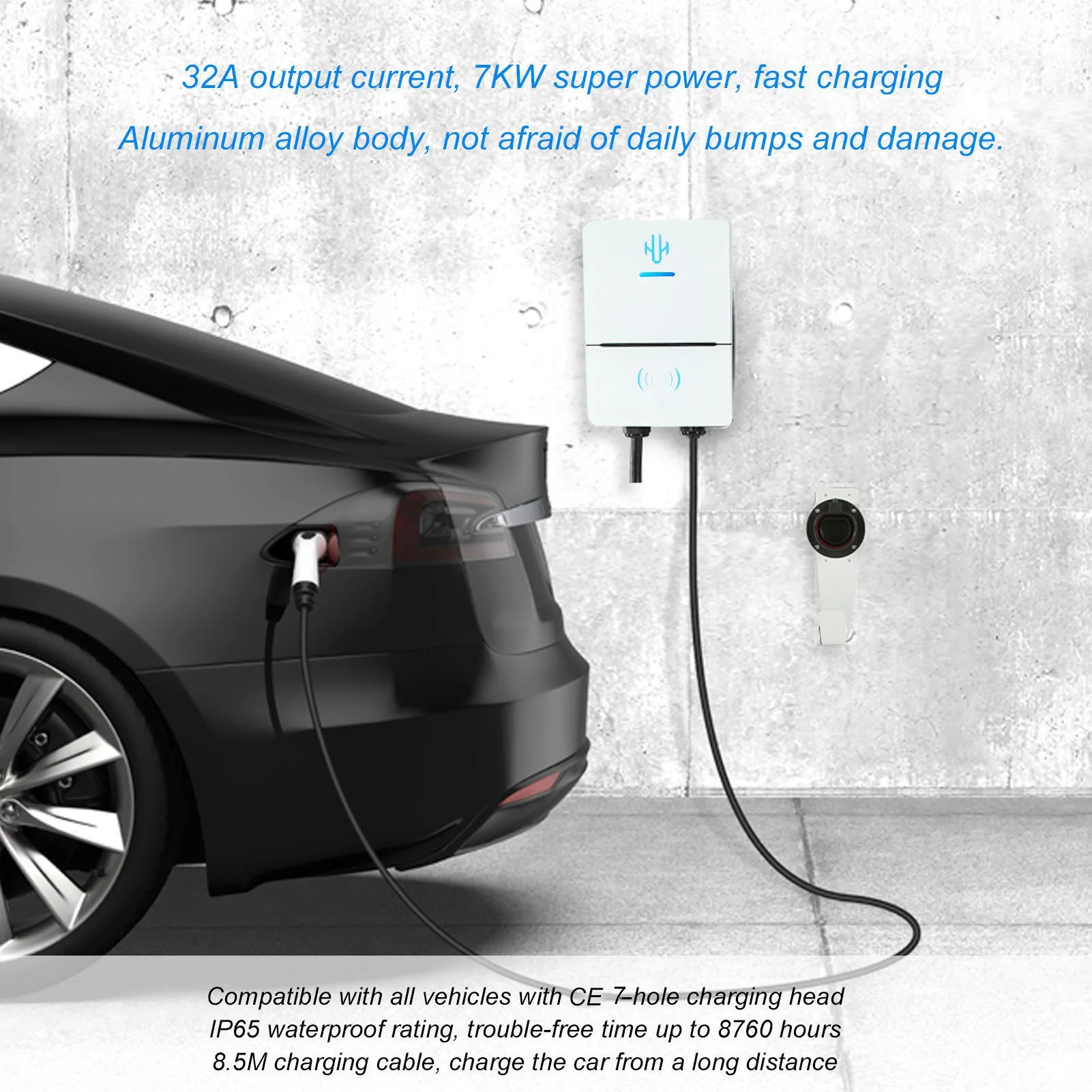 

EV EV Charging Station Efficient EU Plug 220V Wall Mount Multi for Indoor for Outdoor