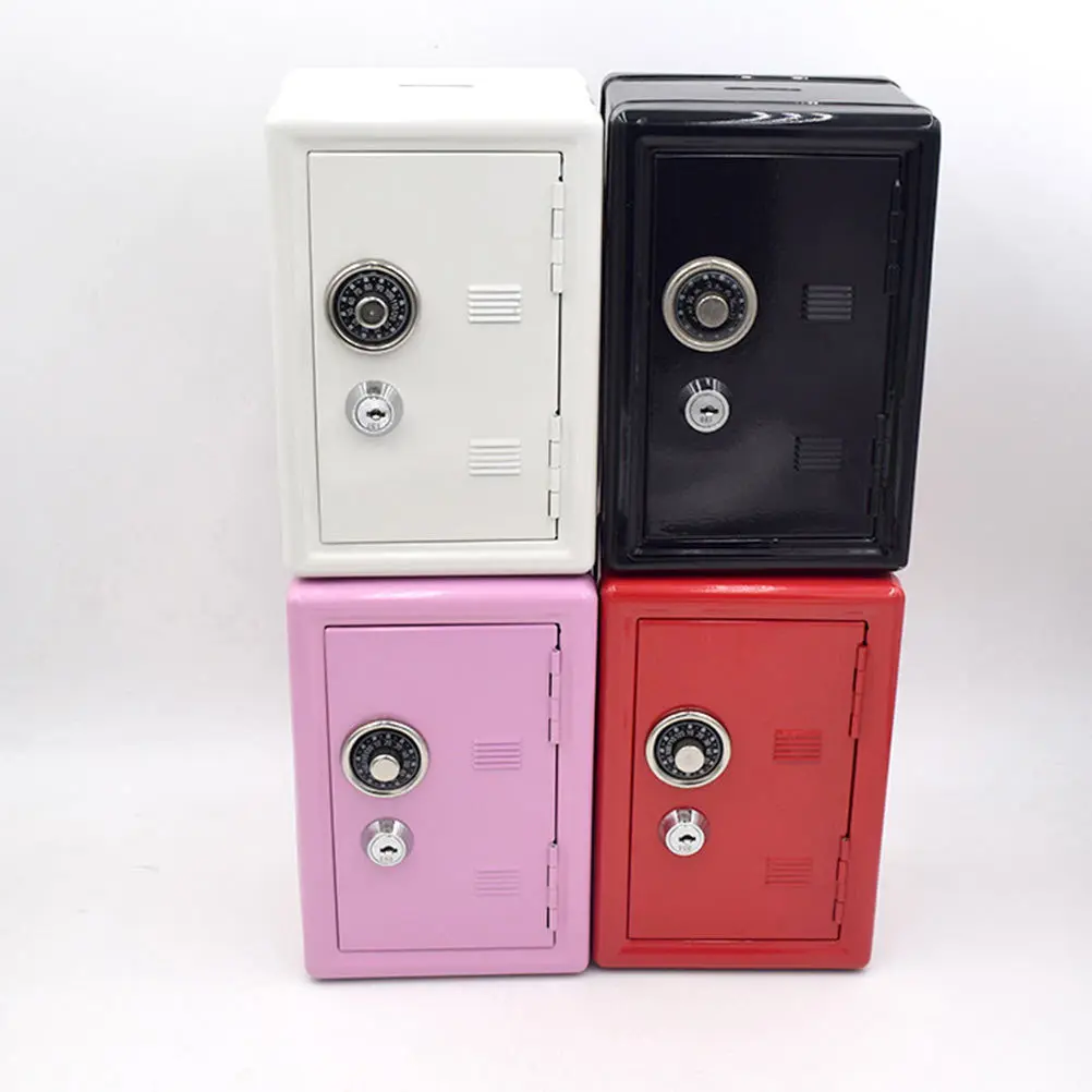 1Pcs Iron Money Storage Box Desktop Strongbox Lock Bank Versatile Money Container Desktop Password Case
