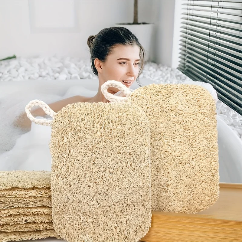 3/6 قطع - قماش تنظيف الجسم والظهر السميك بطبقة مزدوجة ناعمة لتنظيف الجسم والظهر، فرشاة حمام لتنظيف الرغوة العميقة للحمام