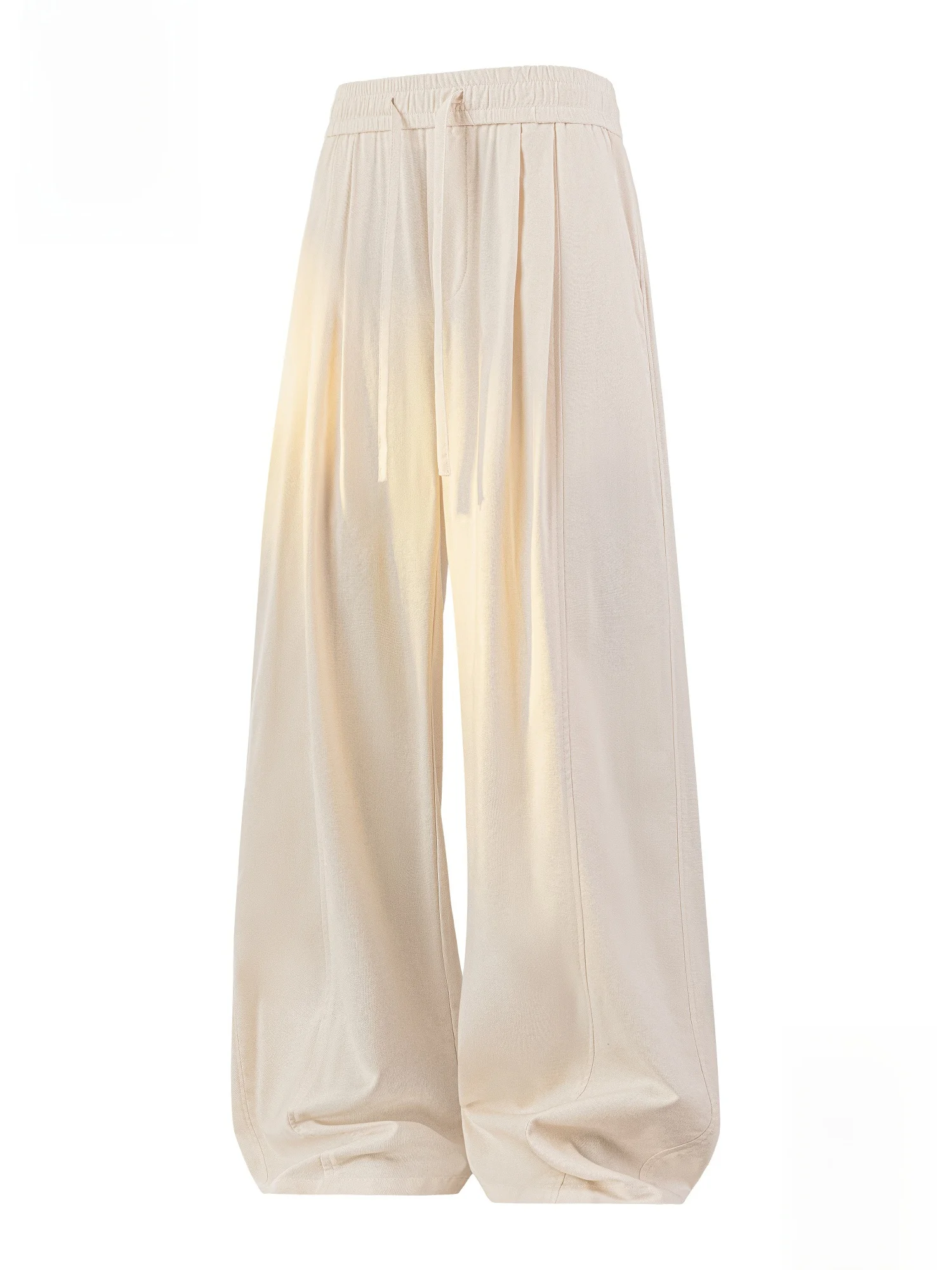 

Мужские повседневные брюки Paul Frank American Decosition из хлопка и льна, весна 2026, прямые брюки с драпировкой и вставками