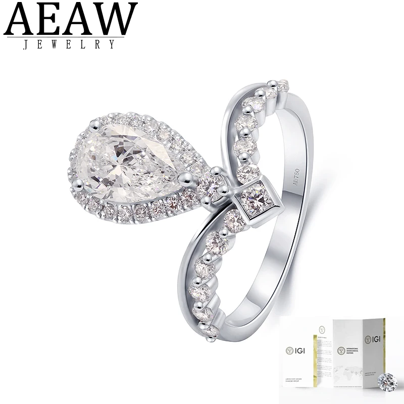 HPHT CVD Lab Growm Diamond Ring 1.0ct VS1 Fancy Crown Women Ring Best Anniversary Girl Gift Elegant Female Dance Party Trendy