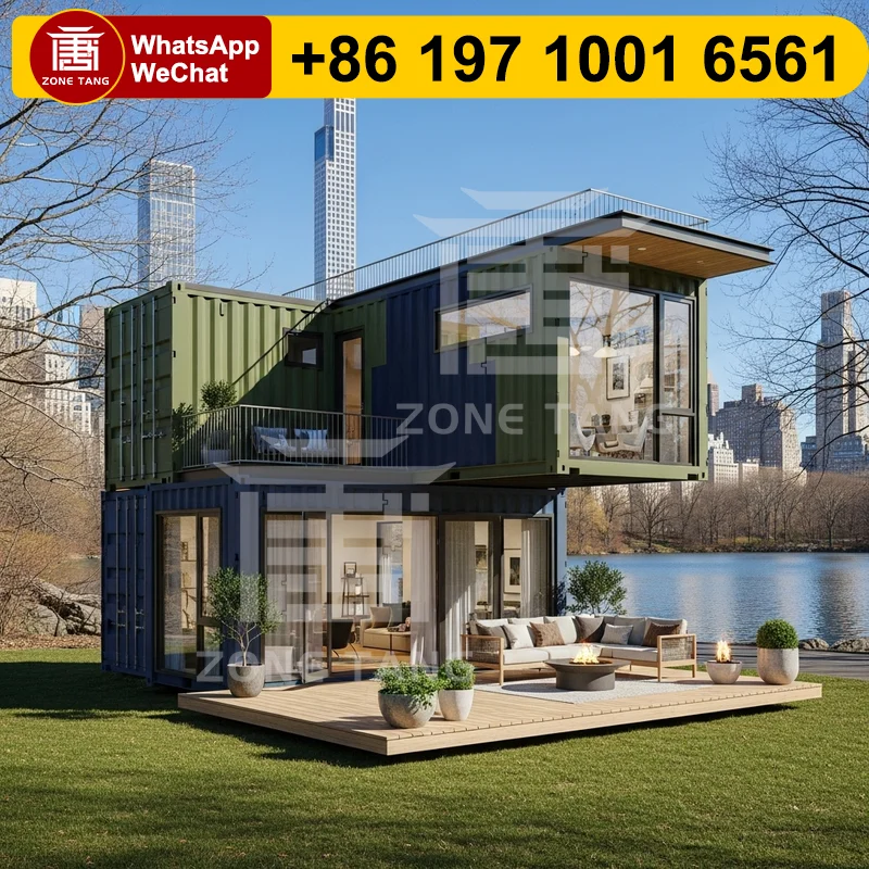 

Luxury Container Homes Flat Pack House Insulation Manufactured Homes Library Budget Friendly Anti Rust Prefab Tiny Homes Folding