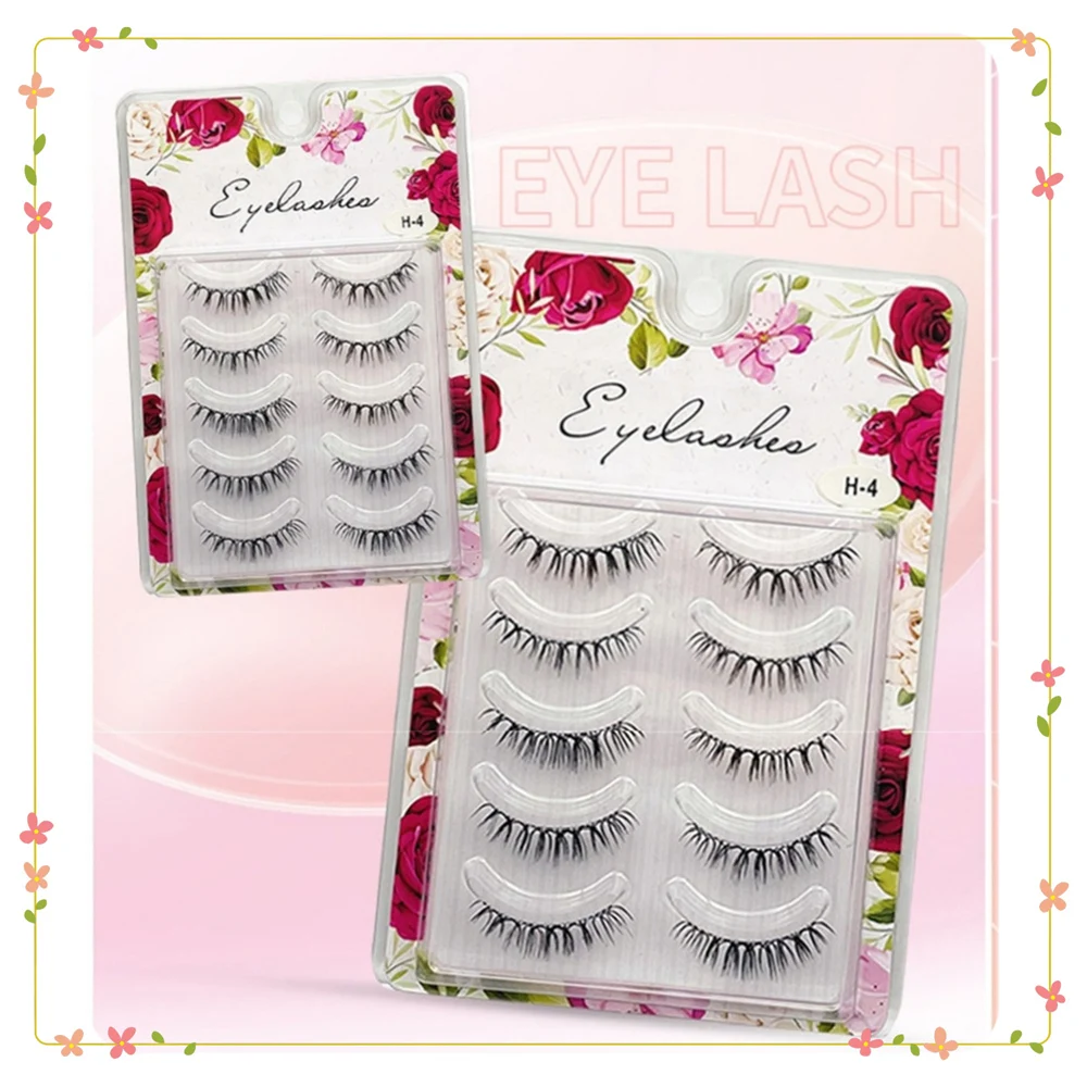 Eye Makeup Daily Attire Five Pairs False Eyelashes Cosmetics Curled Eyelashes Bride Beauty Products Natural Transparency