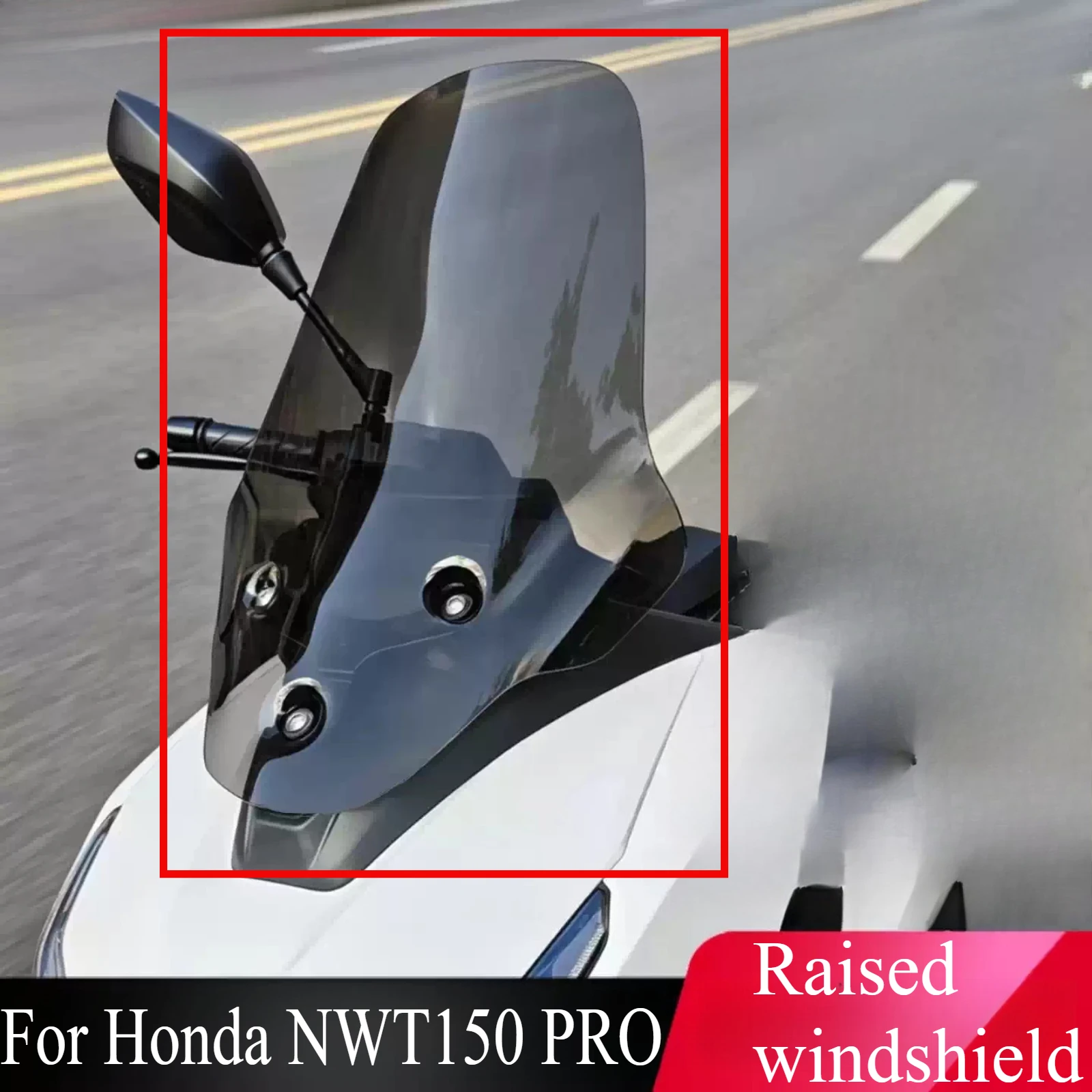 

For Honda NWT150 PRO Motorcycle Modified Windshield Wind Deflector Heightened Windshield Durable Front Glass Accessories Parts
