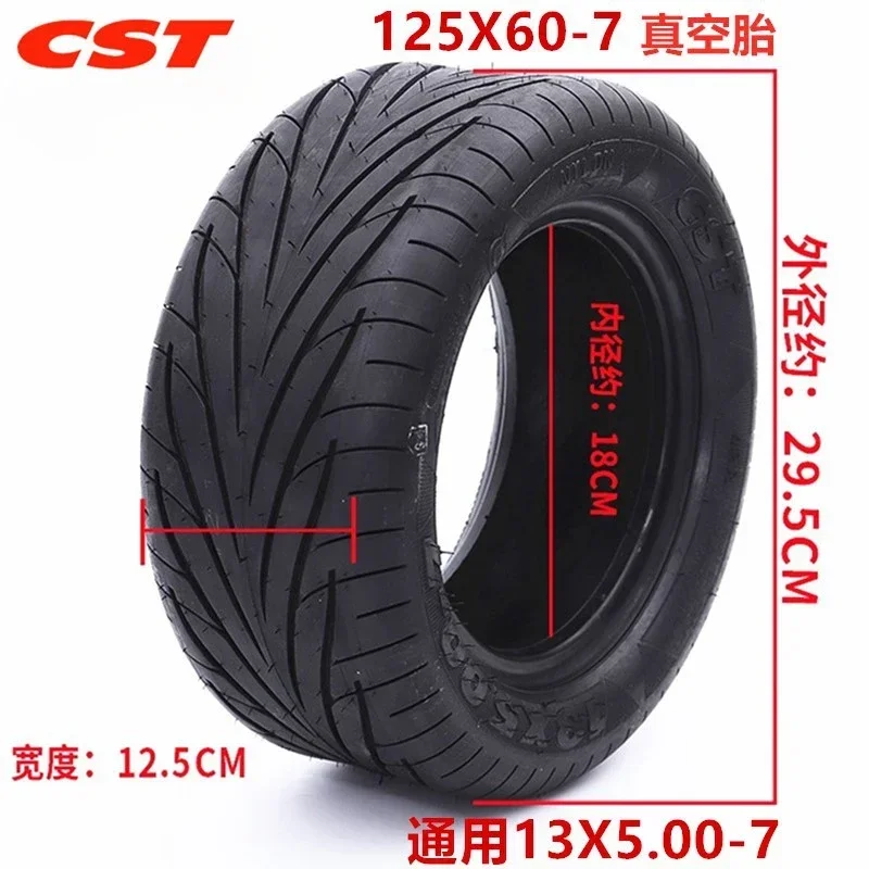 125/60-7 Tubeless Universal 13x5.00-7 Wide-Body Vacuum Tire for Dualtron X Electric Scooter DTX Accessories