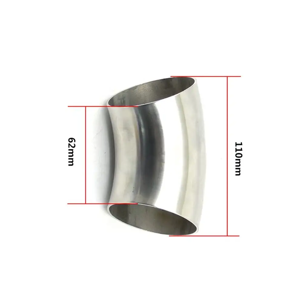 

Brand New 304 Stainless Steel 1.5mm Dynoracing 2.5 Inch 63mm 45 Degree Bend Elbow Pipe 1PCS
