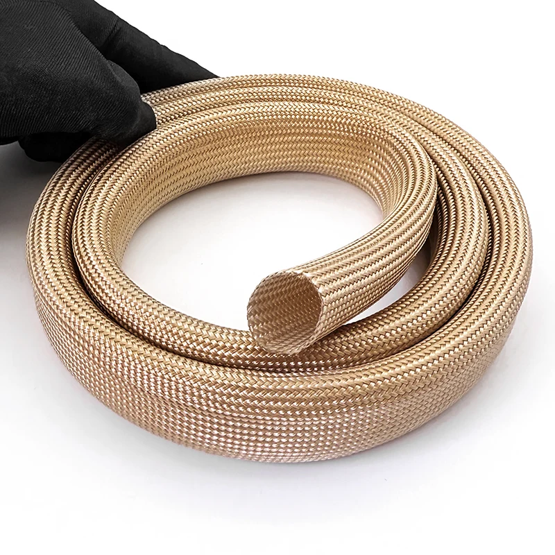 Glasfaser rohr 1mm ~ 30mm htg Kabel hülse weiche chemische Glasfaser geflochten isoliert Hoch temperatur rohr Draht wickel schützen – Detail 5