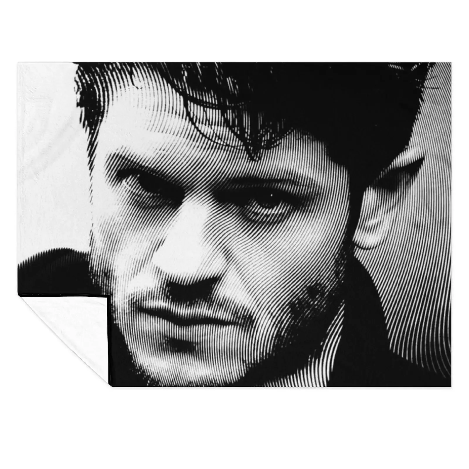 

Black & White Portrait Of Iwan Rheon Throw Blanket Hairys Moving Plaid Plaid on the sofa Blankets