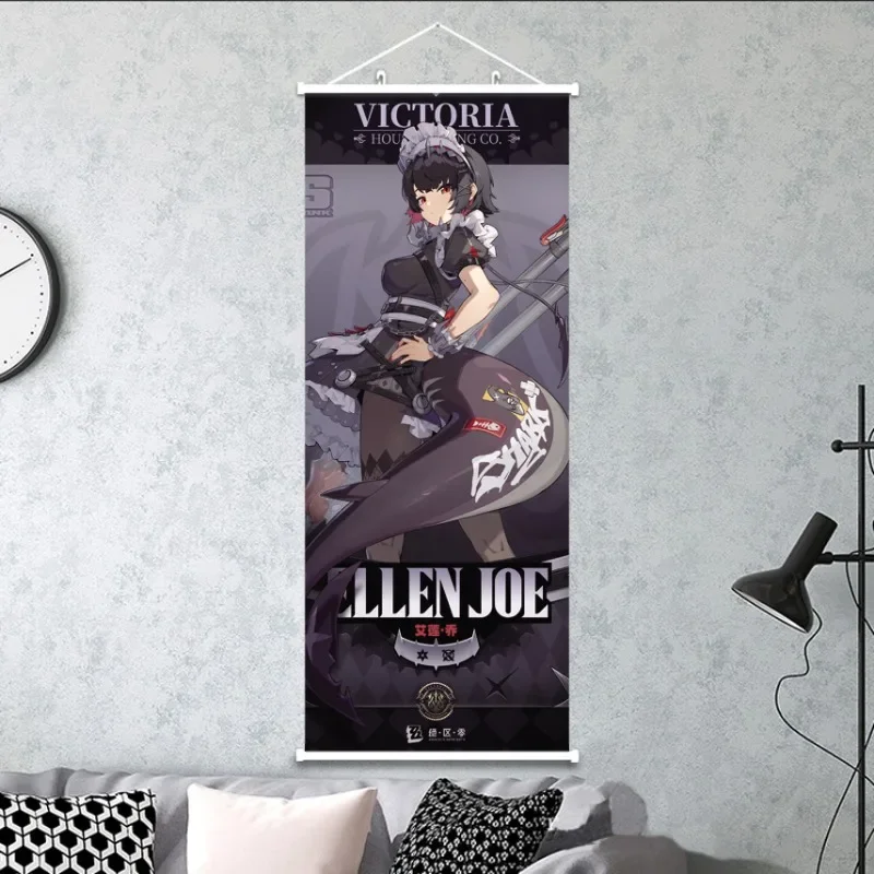 Game Zenless Zone Zero Wallpaper Anime ZZZ Wall Hanging Painting Art Peripheral Poster Canvas Scroll Home Decor Birthday Gifts