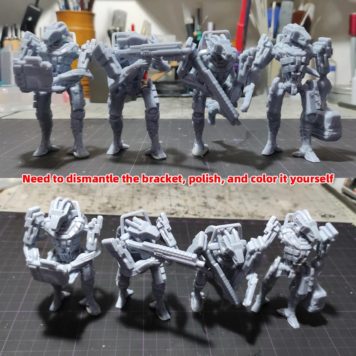 1/35 1/48 1/60 1/72 1/100 1/144 Modellbausatz 3D Harz Miniatur Soldatenfiguren Diorama Unbemalt Richter Mecha Roboter DIY – Detail 1