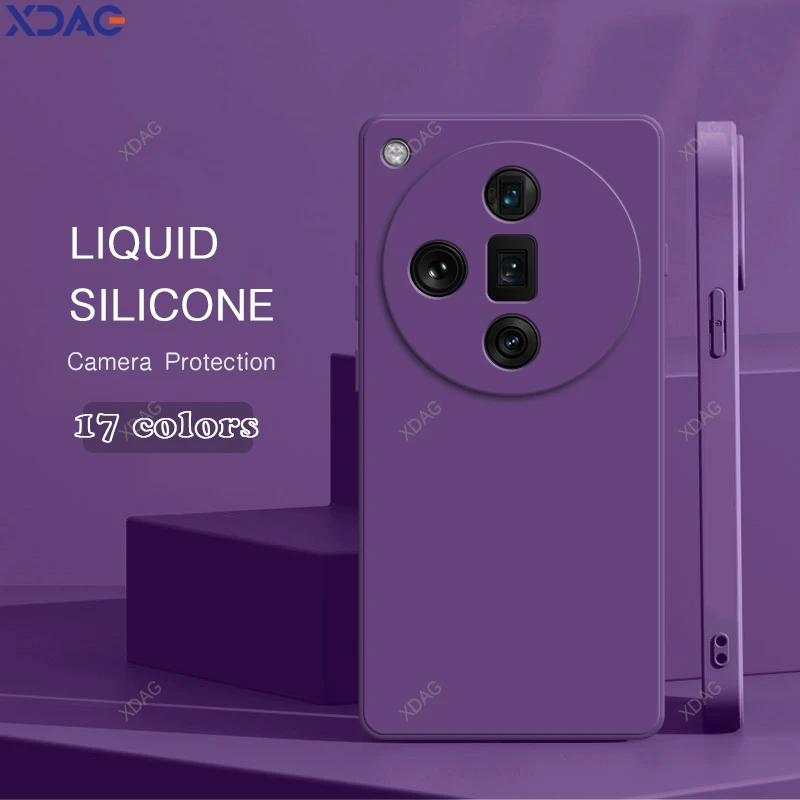 

Liquid Silicone Protect Cover for OPPO Find X7 FindX7 Ultra X7Ultra 5G Shockproof Soft High Qualtiy Funda Coque Case Accessories