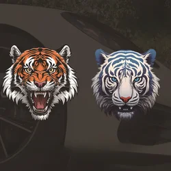 Blue and White China Style Tiger Totem Car Stickers Motorcycle Fuel Tank Decals Car Window Bumper Windshield Vehicle Accessories
