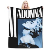 Comfortable Vintage Pop 80s Madonna Blanket Merch Bedding Decorative Love of My Life Throw Blankets Flannel for Couch