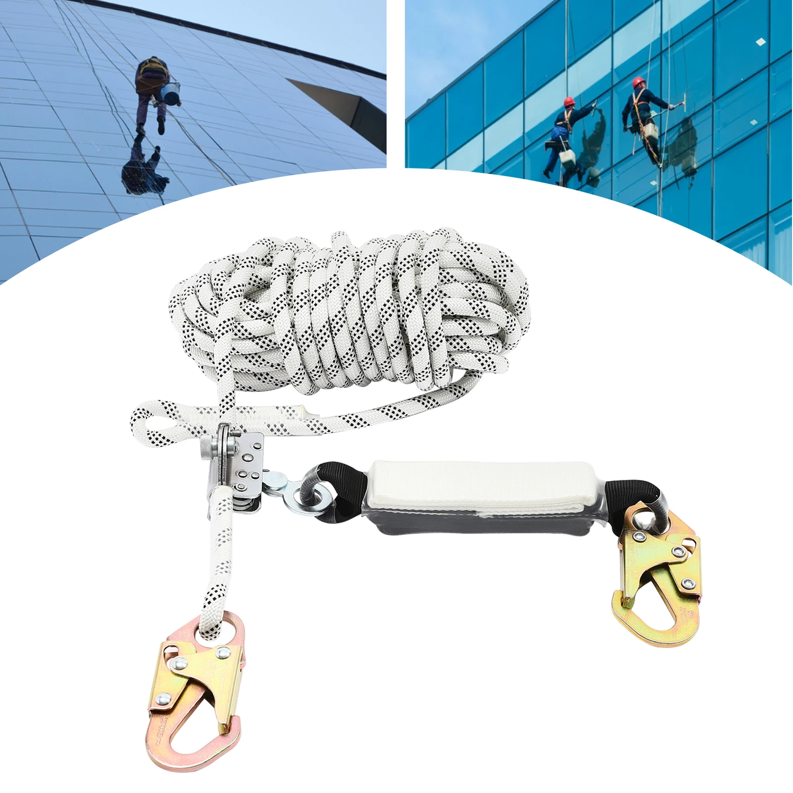 مجموعة شريان الحياة العمودية بطول 50 قدم، حبل أمان، حبل حماية من السقوط، مجموعة خط تسلق الأشجار