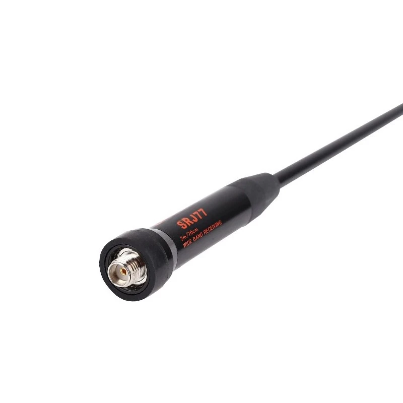 SRJ77 UV Dual Band Handheld Walkie Talkie Antenna, Soft Whip Long Antenna 45cm Compatible with Handheld Radio