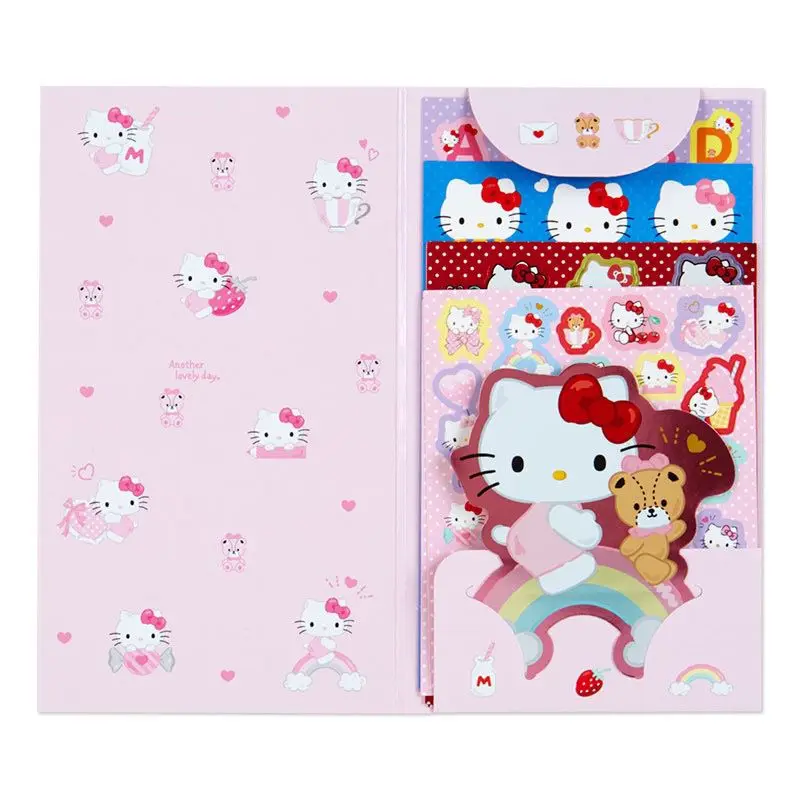 Japanese and Korean Sanrio Cartoon Set Girl Heart Kuromi My Melody Handbook Material Cute Stickers