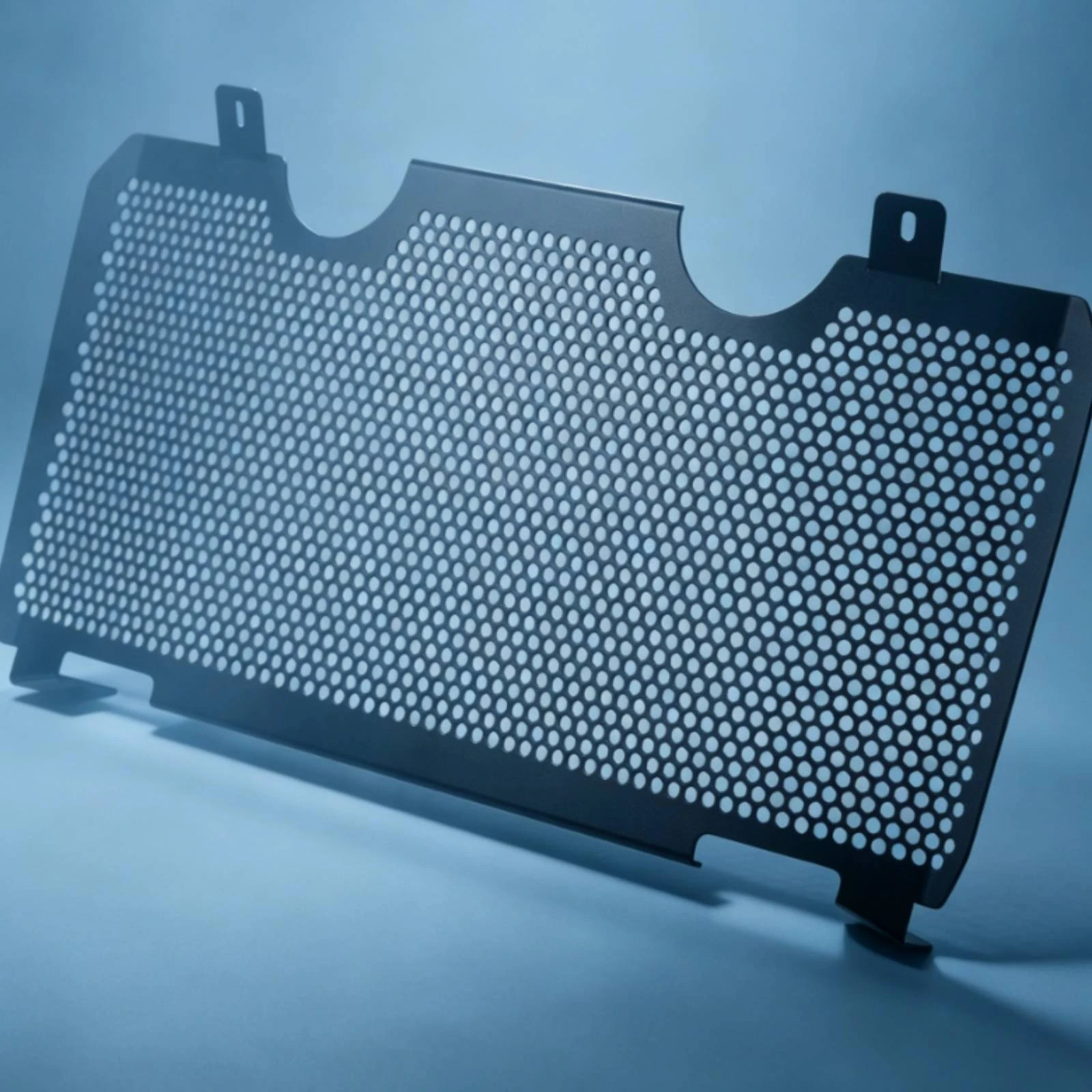 Perforated Mesh Cover Shaped Rectangular Radiator Grille Guard with Rounded Cutouts for Adventure 660