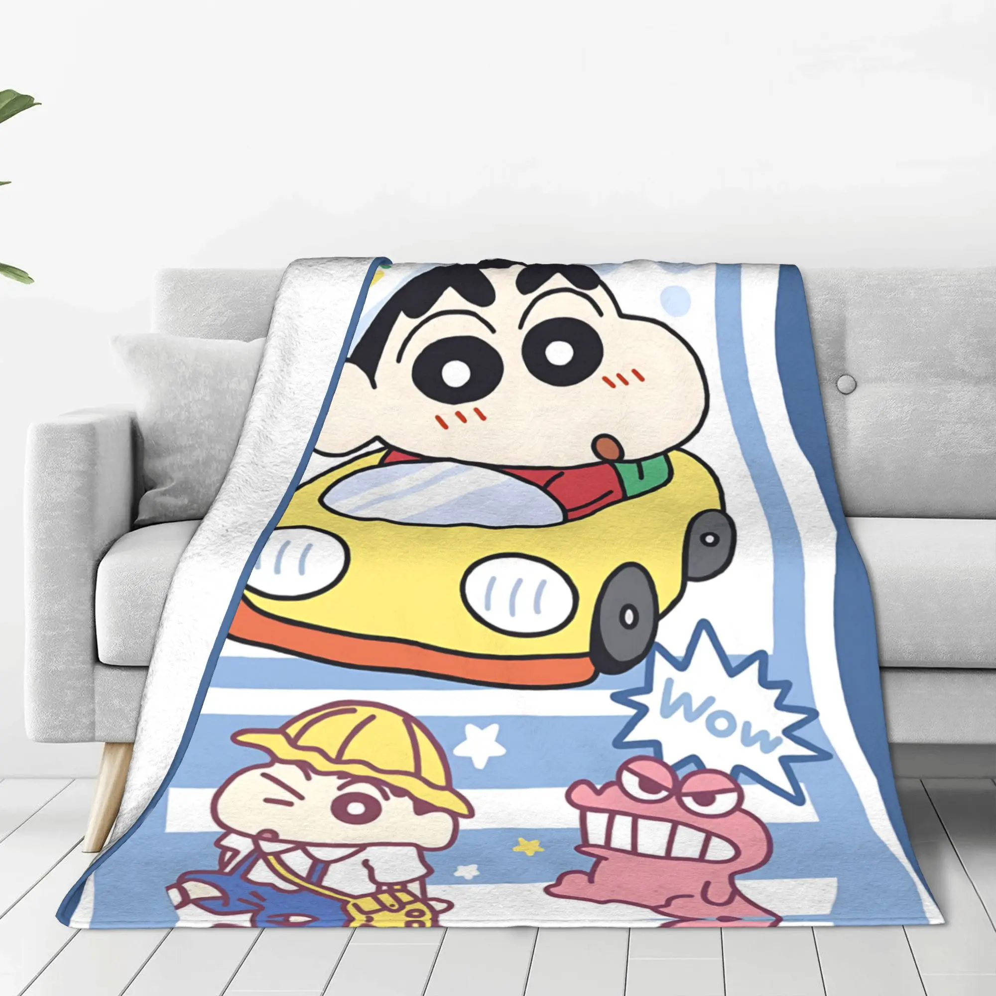 1PC Crayon S Shin chan  home room decorations Winter Blankets for Adults Bedding Home Interior Sofa Knee
