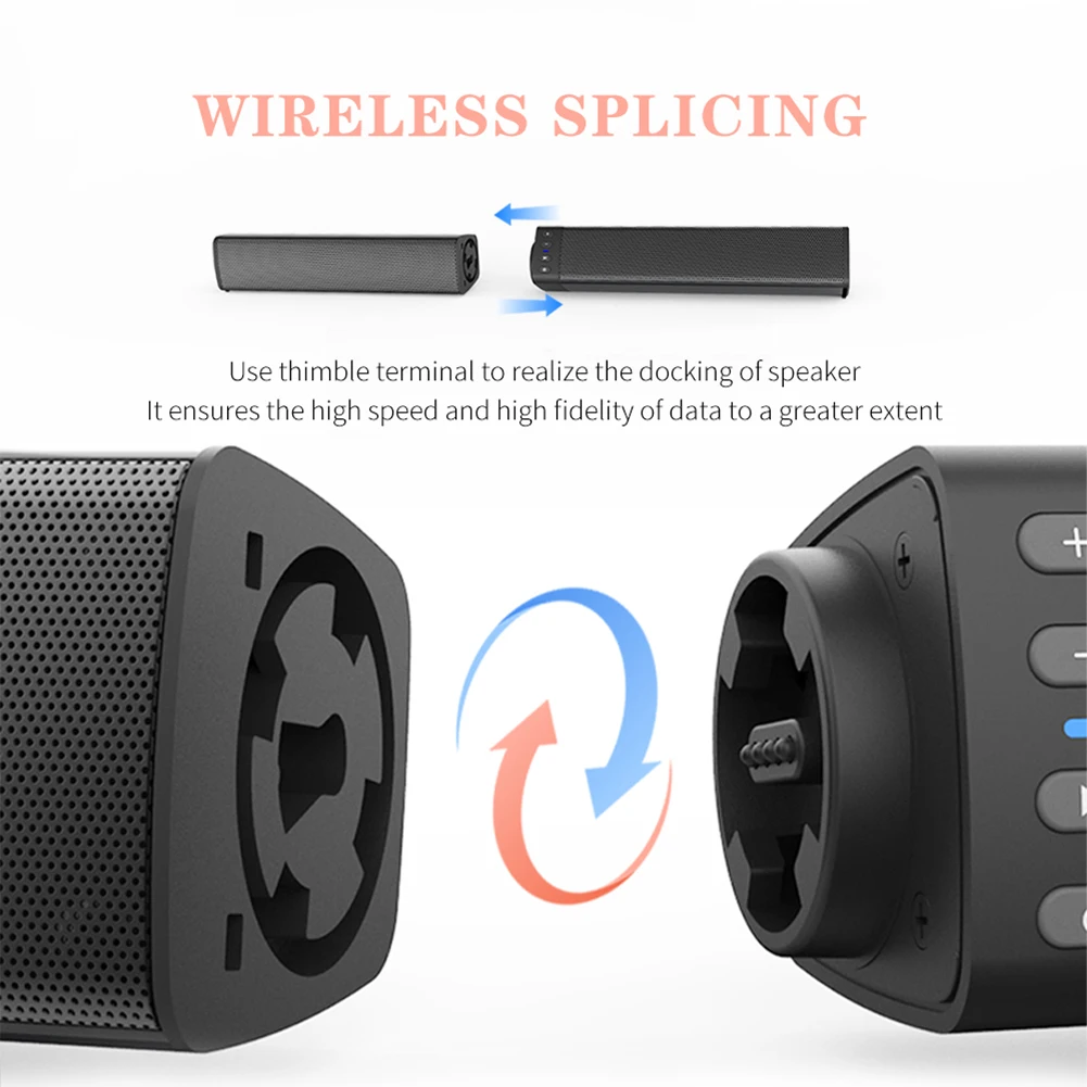 Detachable Wireless Speaker Soundbar Smart Durable Stereo Sound Box For Living Room Home