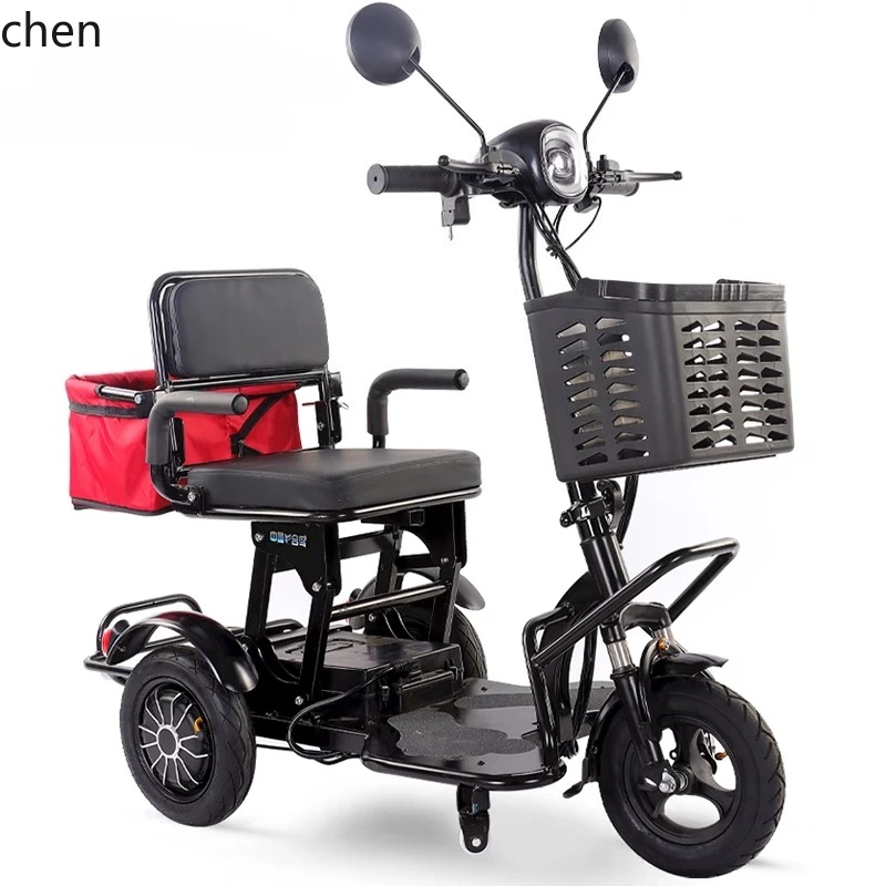 

ZML electric tricycle small household scooter foldable leisure lightweight battery car