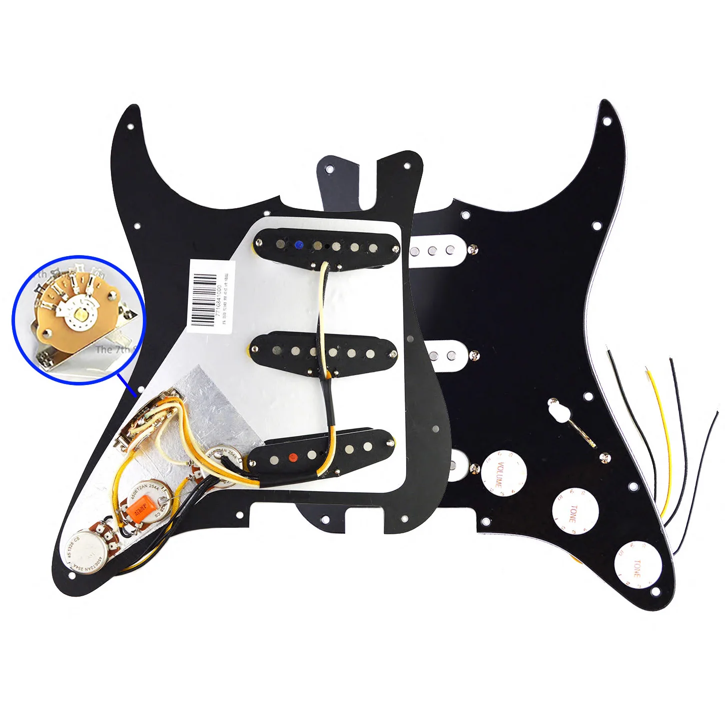 texas-blues-alnico-5-st-guitar-loaded-pickguard-sss-st-pickup-guitar-wiring-pre-wired-with-oak-type-switch-multiple-colors