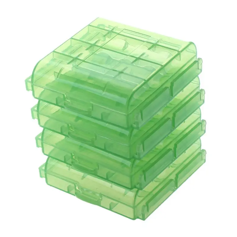 Best Pack of 4 PCS AA / AAA Battery Storage Hard Case Box-Green