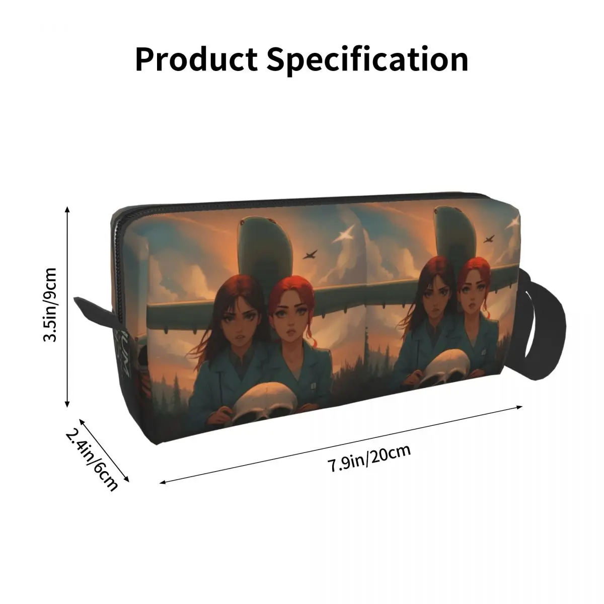 Cranium Freenbecky Poster Makeup Bag Cosmetic Organizer Toiletry Cosmetic Bag for Women Beauty Travel Pencil Case