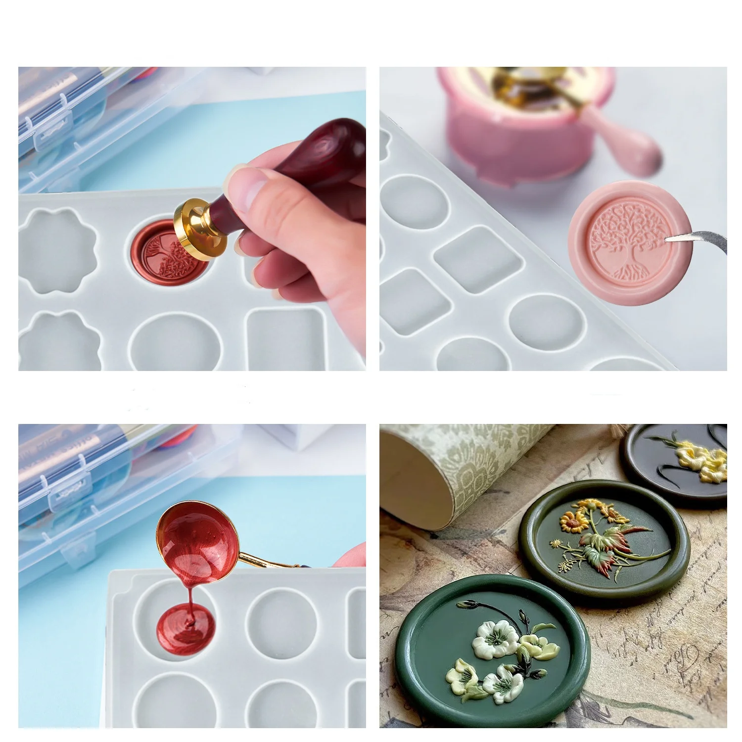 Diy 1 peça 30 até mesmo selo geométrico selo de cera envelope molde de silicone molde de cozimento de biscoito de chocolate