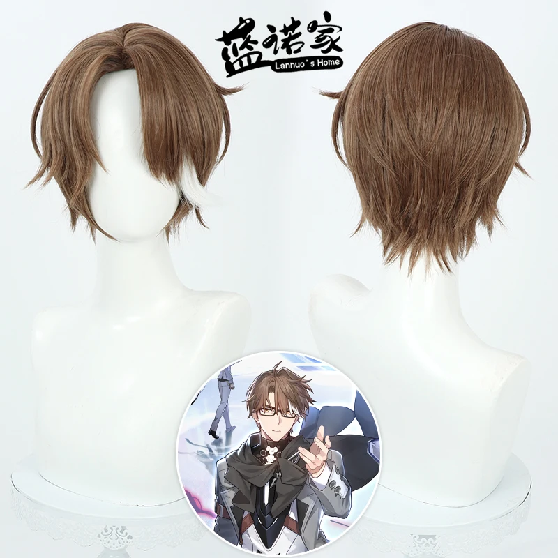 

Anime Honkai Star Rail Welt Yang Cos Cosplay Wig Halloween Carnival Party Props Synthetic Hair Heat Resistant Fiber + Wig Cap