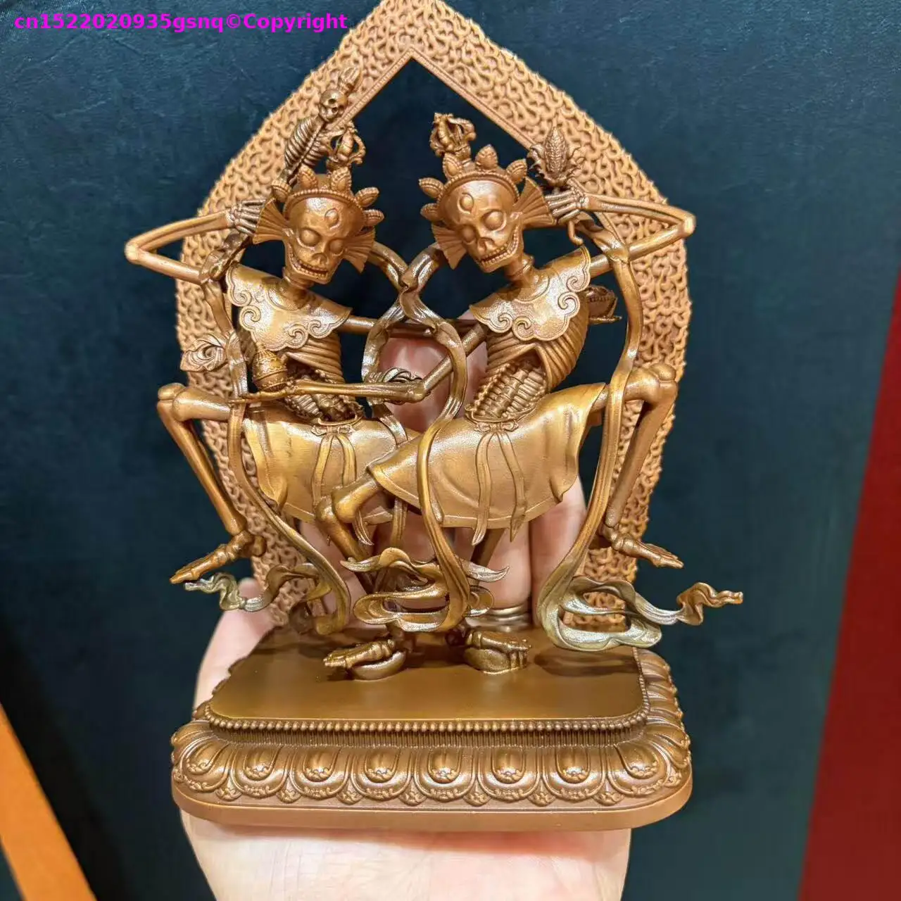 Special offer Shiva Protector Guardian Exquisite Buddha statue Offering copper carving Buddhist altar family lama monk worship