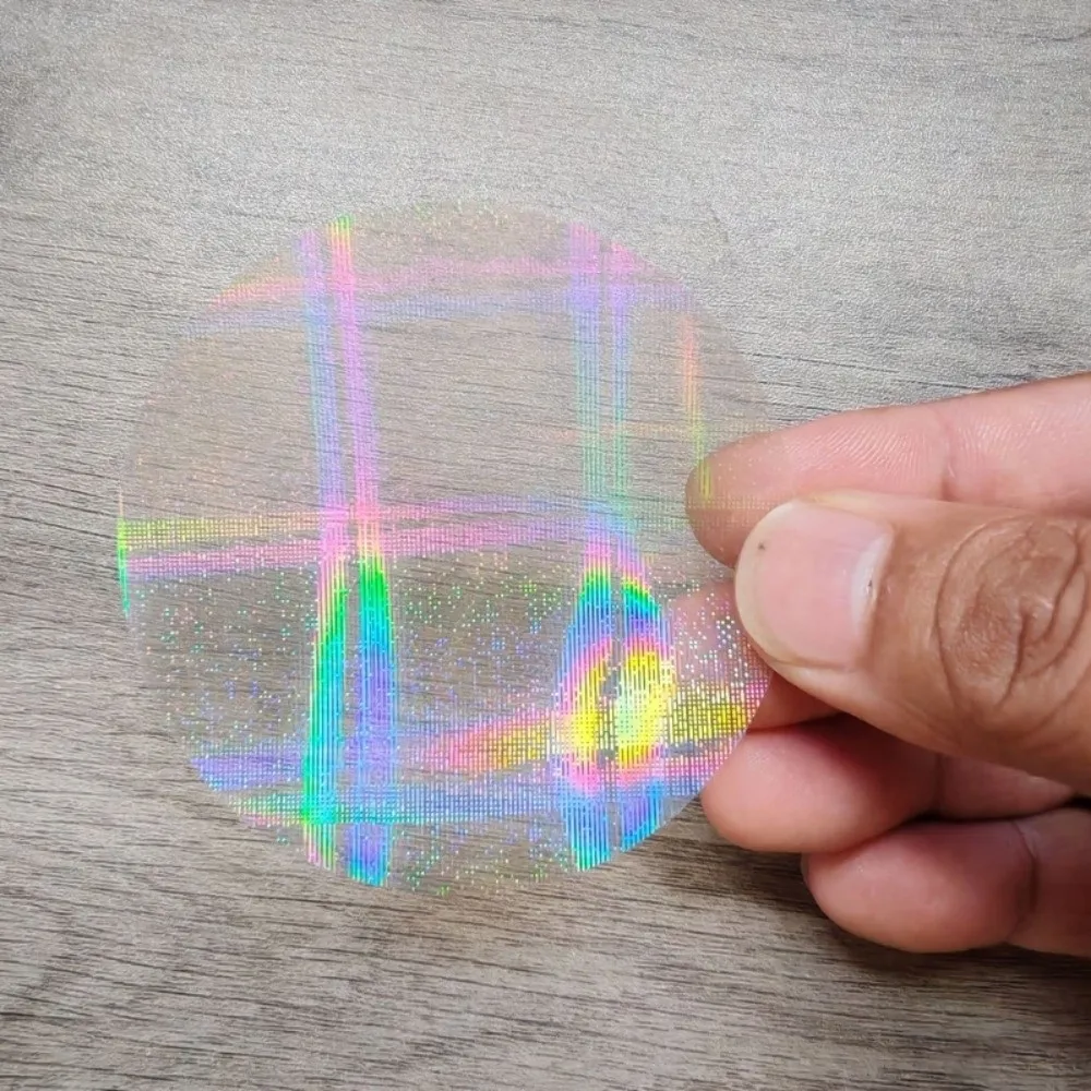 

100 шт. круглая лазерная пленка для значков, звездный узор, ПВХ, прозрачная пленка для значков, несколько стилей, изготовление своими руками