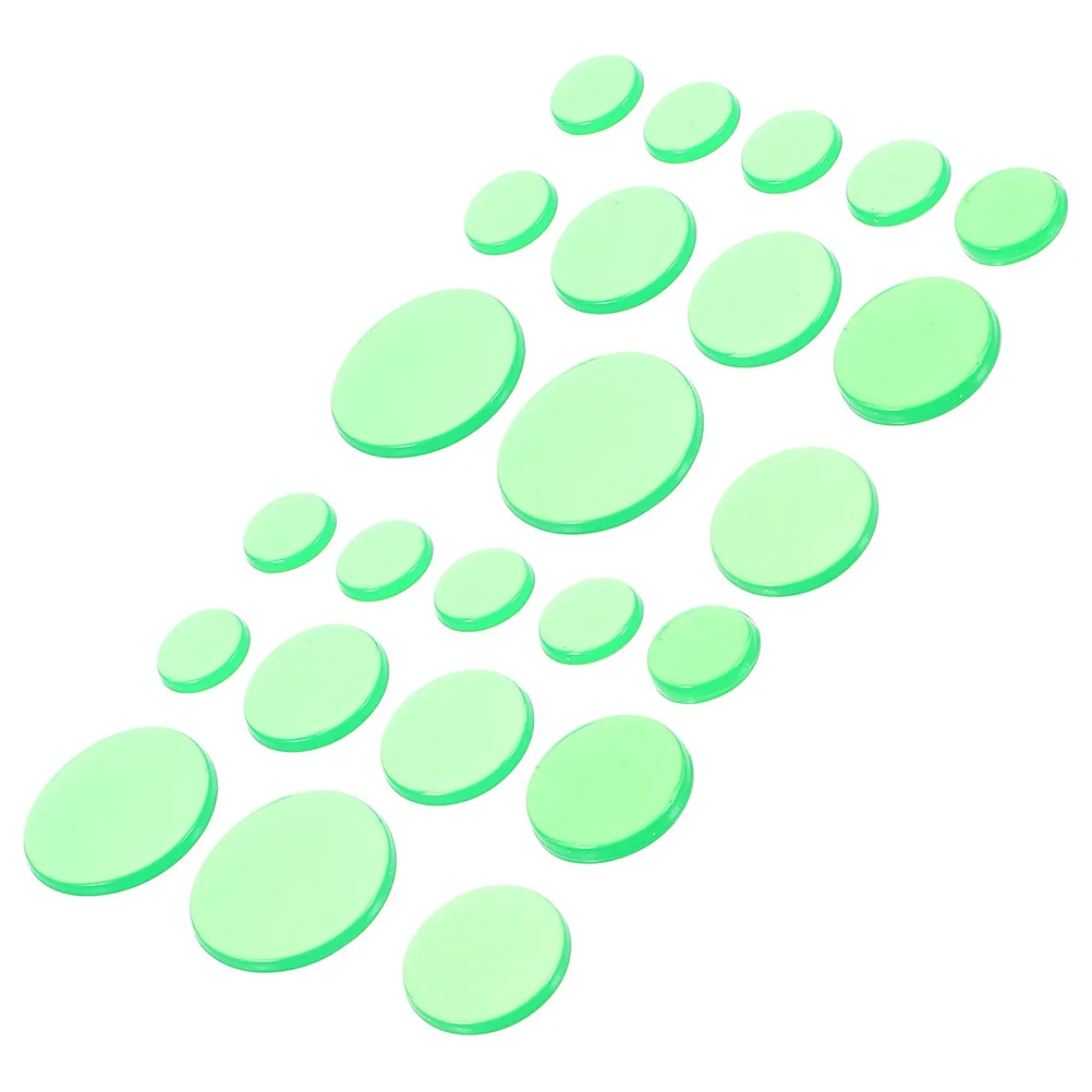 

24pcs Green Drum Mute Pads Snare Dampeners Silicone Noise Absorbing Stickers Bass Drum Accessories Practice Home Use
