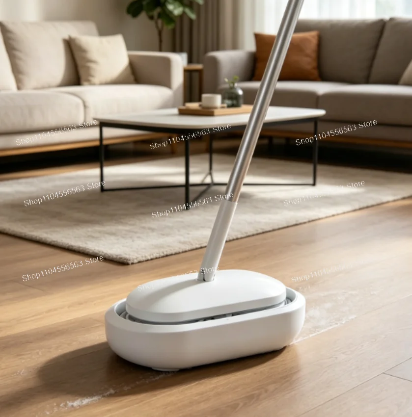 Mopa Eléctrica Multifuncional para Limpieza de Pisos, Mopa de Limpieza Automática Giratoria con Spray Mágico