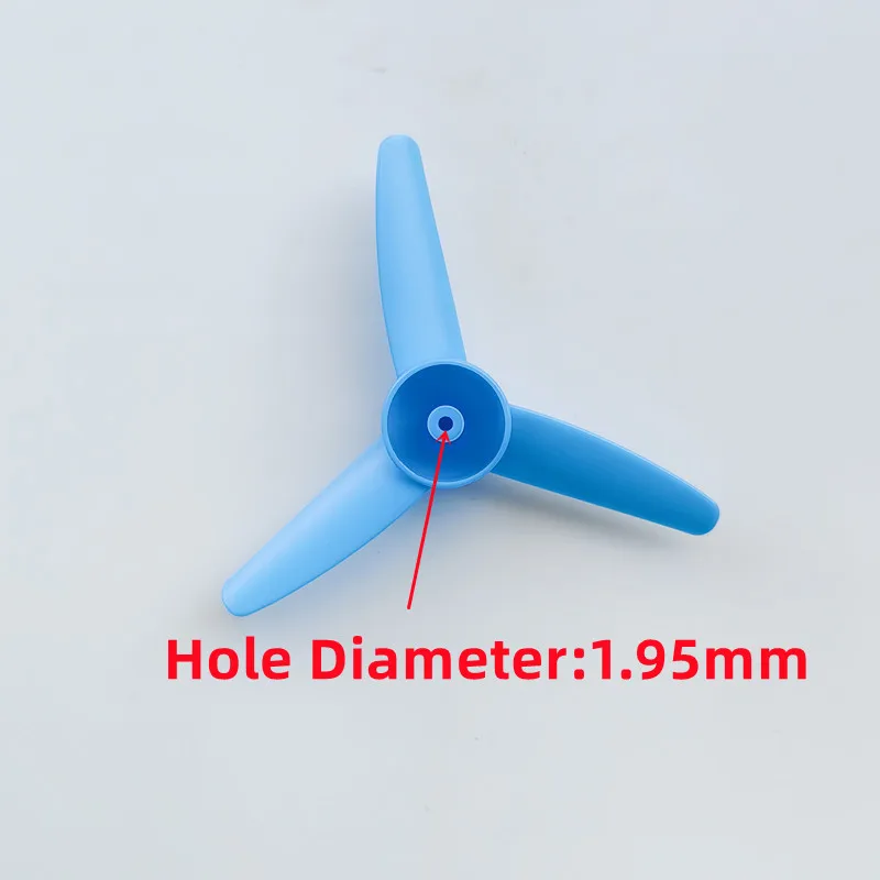 5Pcs Micro DIY Motor 2mm Shaft Propeller with 3 Vanes 80mm Fan Shape for Fan Leaves Ship Model RC Boat DIY Airplane Science