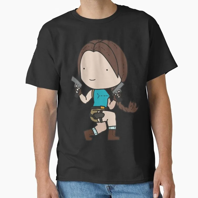 Retro Video game Tomb Raider Angel of Darkness Lara Croft Gift t shirt for gamer 1016 Short Sleeve Graphic Clothes US Size Tee