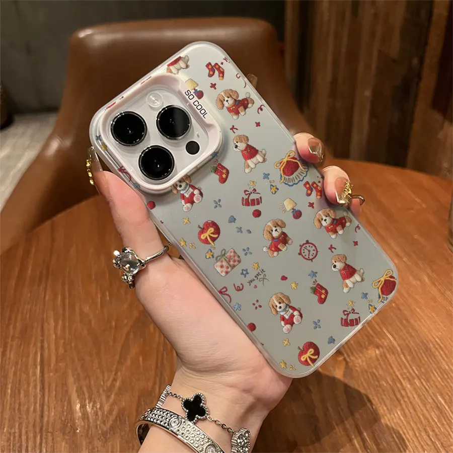 아이폰 17부터 11 프로 맥스 플러스까지 사용 가능한 푹신한 강아지 폰 케이스