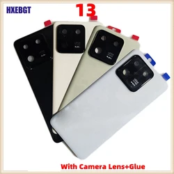 For Xiaomi 13 Back Cover Housing Door Rear Battery Cover Chassis With  Camera Lens + Glue Smartphone Repair Parts