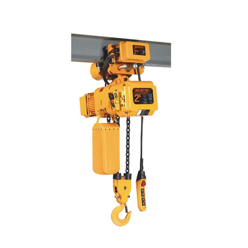 Factory price Double pawl double rewindelectric chain pulley block  chain hoist with electric trolley