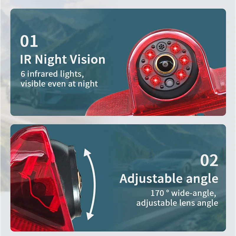 AHD 1080P سيارة الفرامل ضوء كاميرا الرؤية الخلفية لرينو ترافيك 2001-2014 أوبل/فاكسهول فيفارا نيسان بريماستار مقاوم للماء