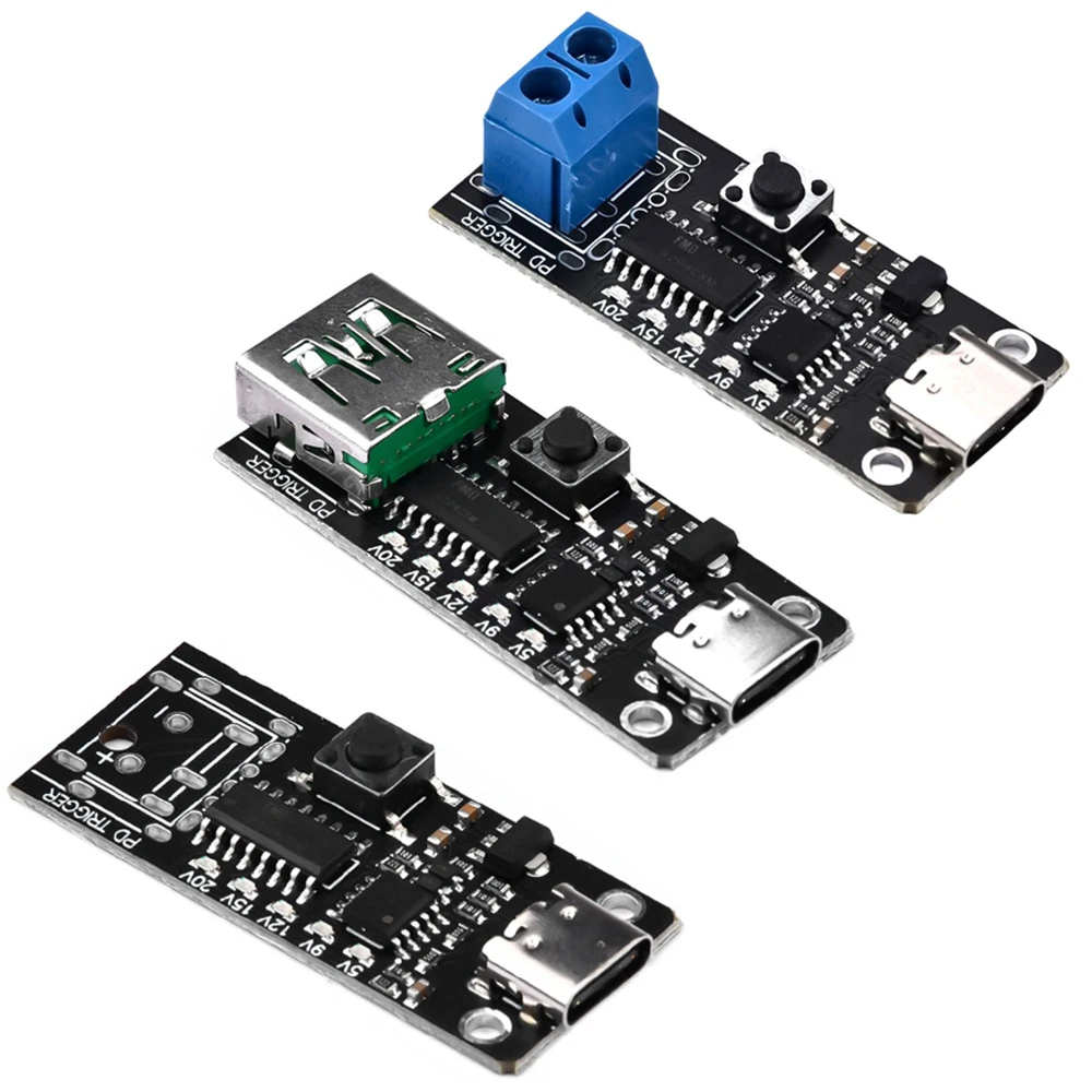 100W 5A USB-C Fast Charge Trigger Board Module PD/QC Decoy Board Fast Charge USB Type-c PD 2.0 3.0 Power Delivery Boost Module