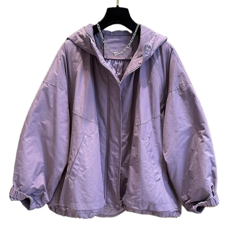 가을과 겨울 따뜻한 패션 하라주쿠 솜 패딩 후드 재킷 여성 루즈 캐주얼 코트 솔리드 컬러 패딩 재킷