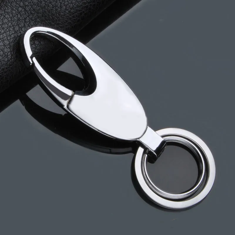 Car key chain men's waist hanging anti-lost lettering metal key chain pendant simple key ring creative customizable logo