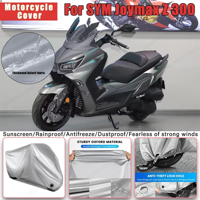 

Чехол для мотоцикла SYM Joymax Z 300 без ушковых креплений - Защита всего тела на открытом воздухе, водонепроницаемый, пылезащитный, солнцезащитный аксессуар