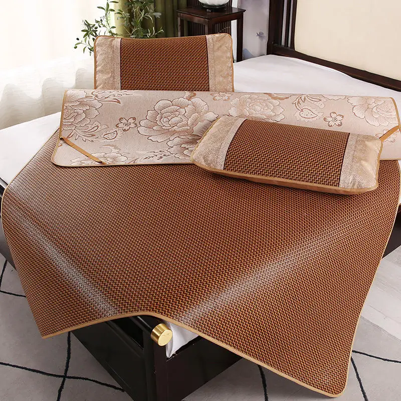 

Double-sided mat Rattan mat household single double bed foldable ice silk mat summer naked sleeping mat straw mat bamboo mat