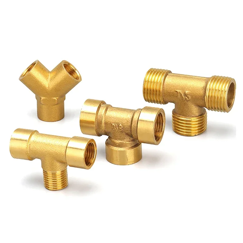 

1/8" 1/4" 3/8" 1/2" 3/4" BSP Male / Female Thread L-type T-shaped Pneumatic / Plumbing Brass Pipe Fitting Water Oil Gas Adapte