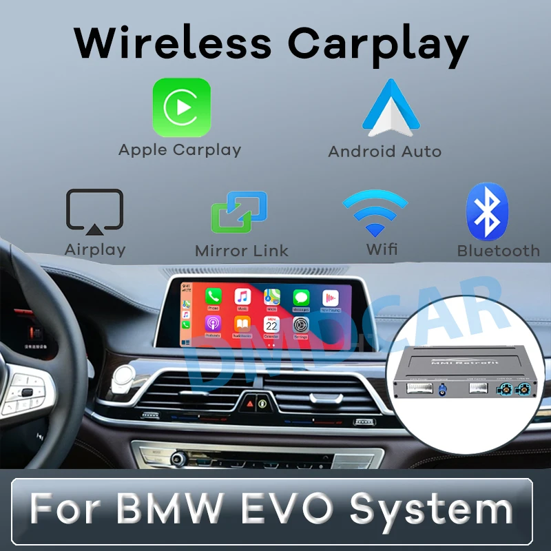 Wireless Apple Carplay Android Auto for BMW E60 E70 E71 E84 F10 F11 F25 F26 F30 CIC system Interface Decoder