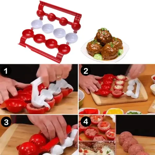 Newbie Meatballs Maker Meat Fish Ball Mold Christmas Kitchen Homemade Stuffed Meatballs Cooking Tool Stuffed Ball Maker Gadgets