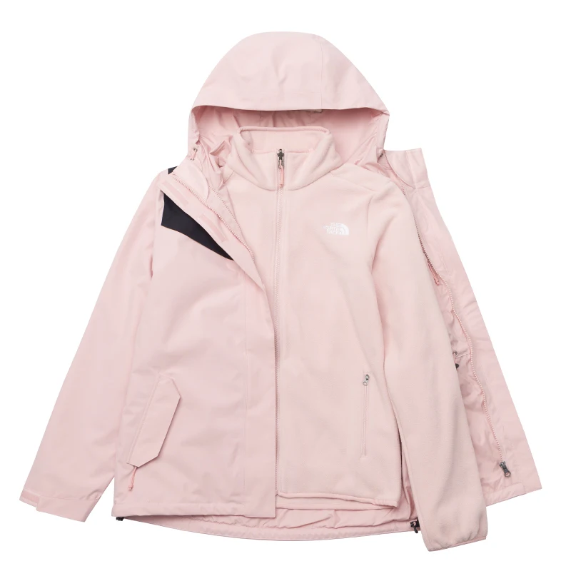 The North Face Chaqueta con capucha para mujer Chaqueta tres en uno de forro polar deportiva cómoda y elegante para exteriores 8Hm6Hzi