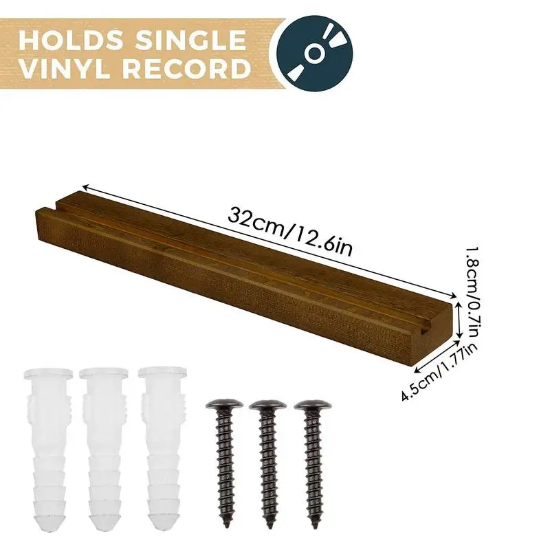 Wall Record Holder Wood Vinyl Record Shelf Wall Mount Record Storage Racks Small Wall Vinyl Record Holder Display Shelf